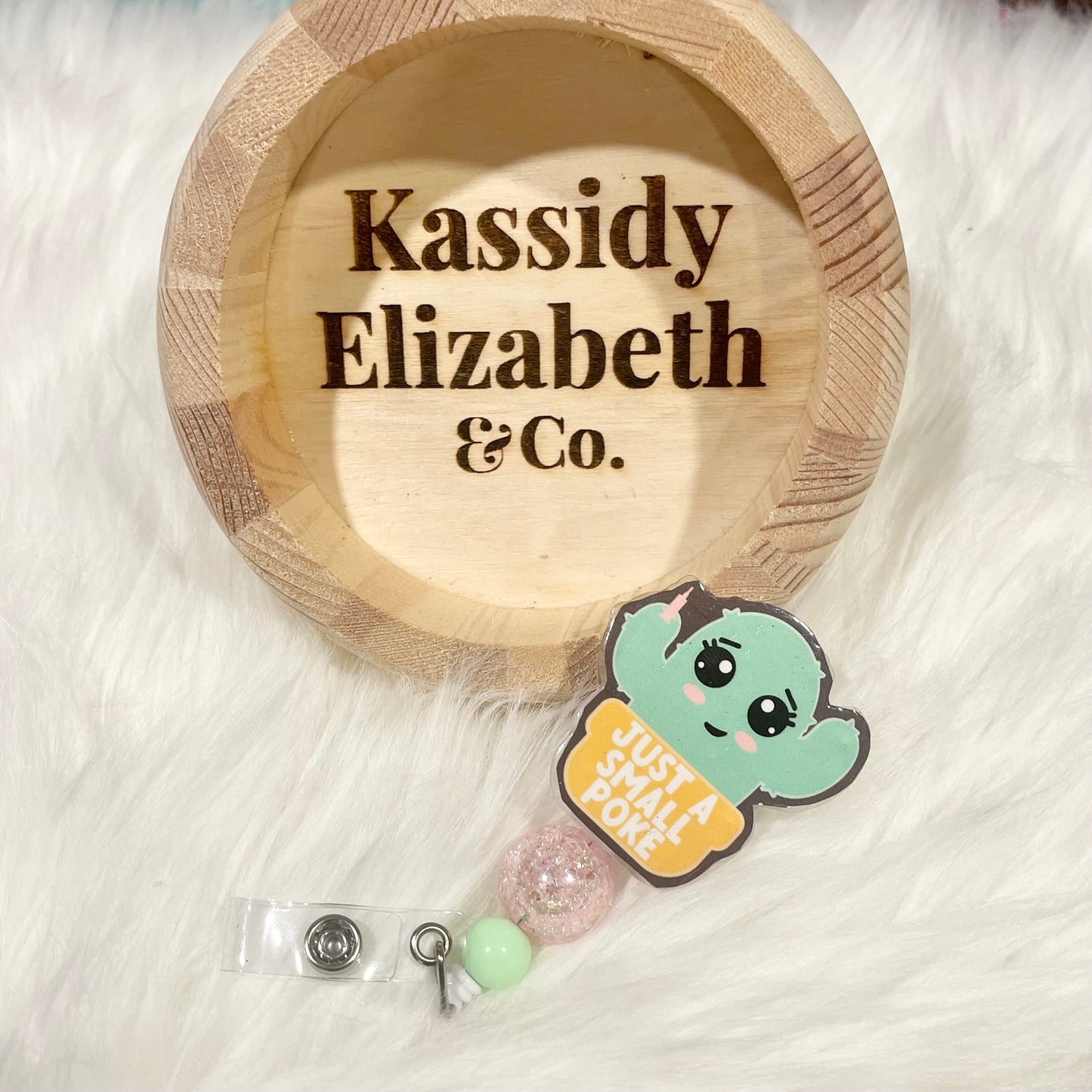 Cactus Poke Badge Reel