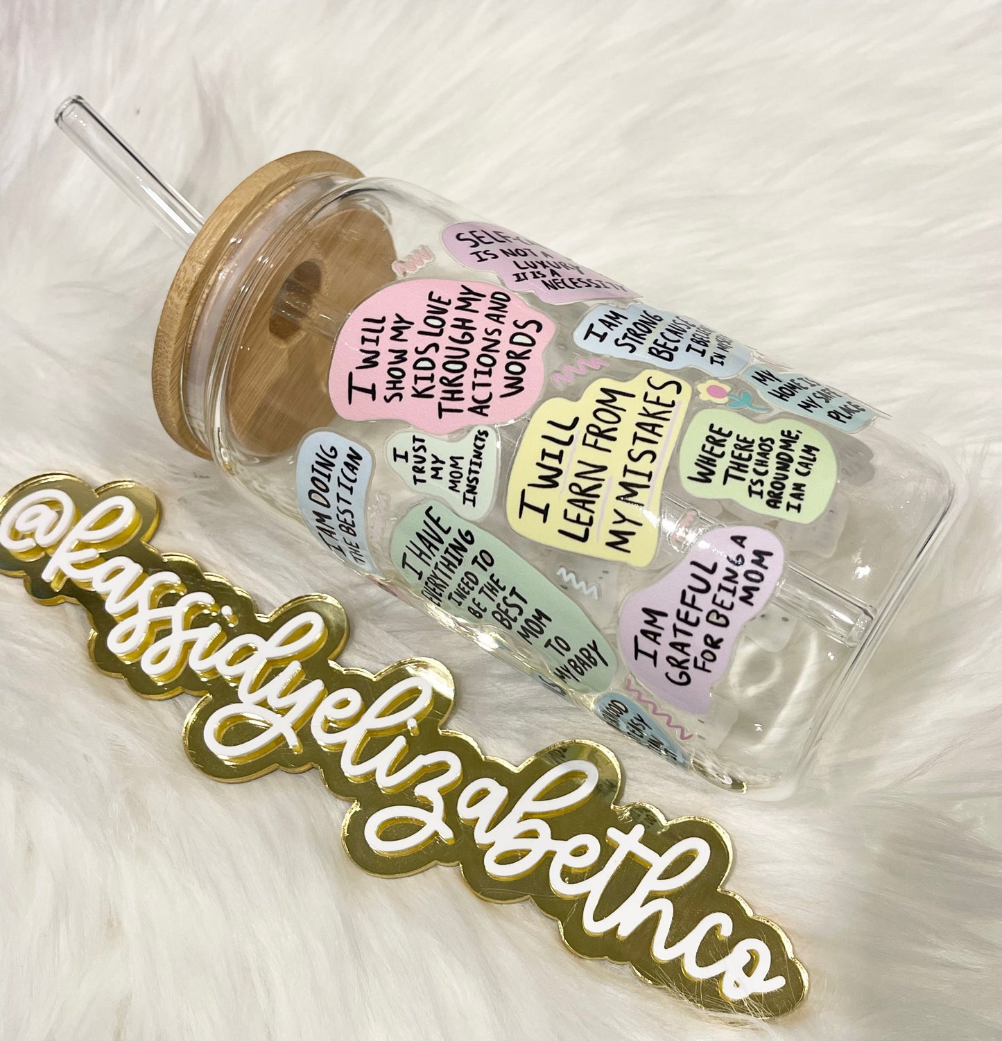 Mom Affirmations Libbey Glass
