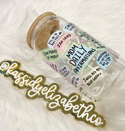 Mom Affirmations Libbey Glass