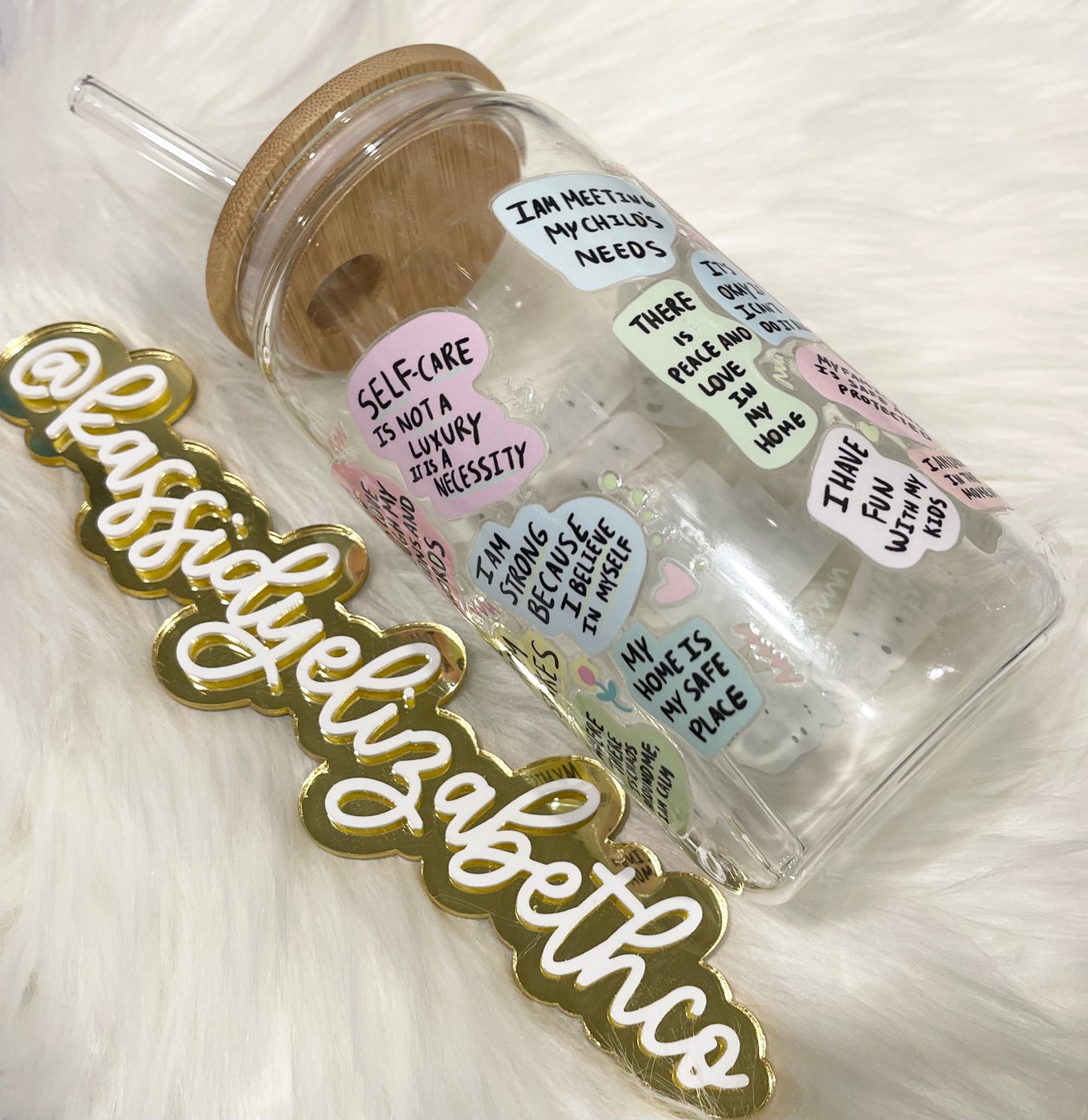 Mom Affirmations Libbey Glass