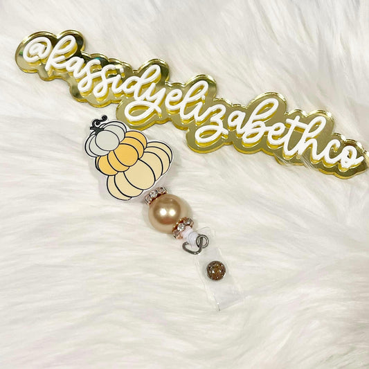 Stacked Pumpkins Badge Reel