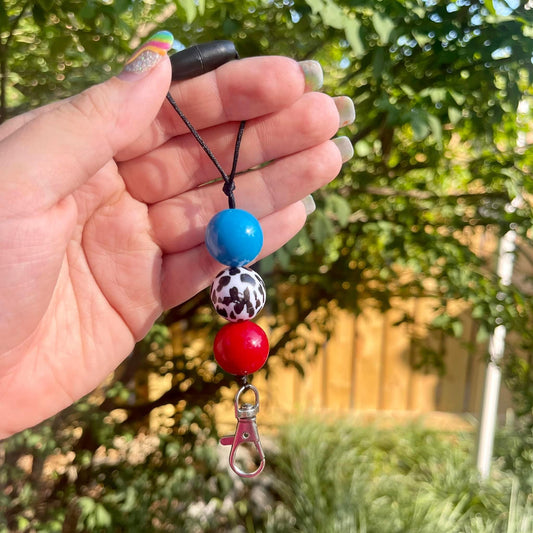 Red White and Moo Freshie Charm