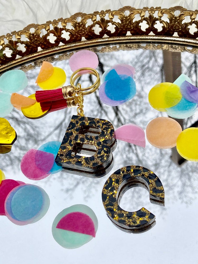 Cheetah Print Key Ring