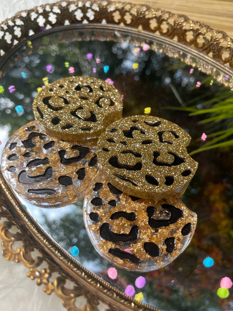 Cheetah Print Car Koasters