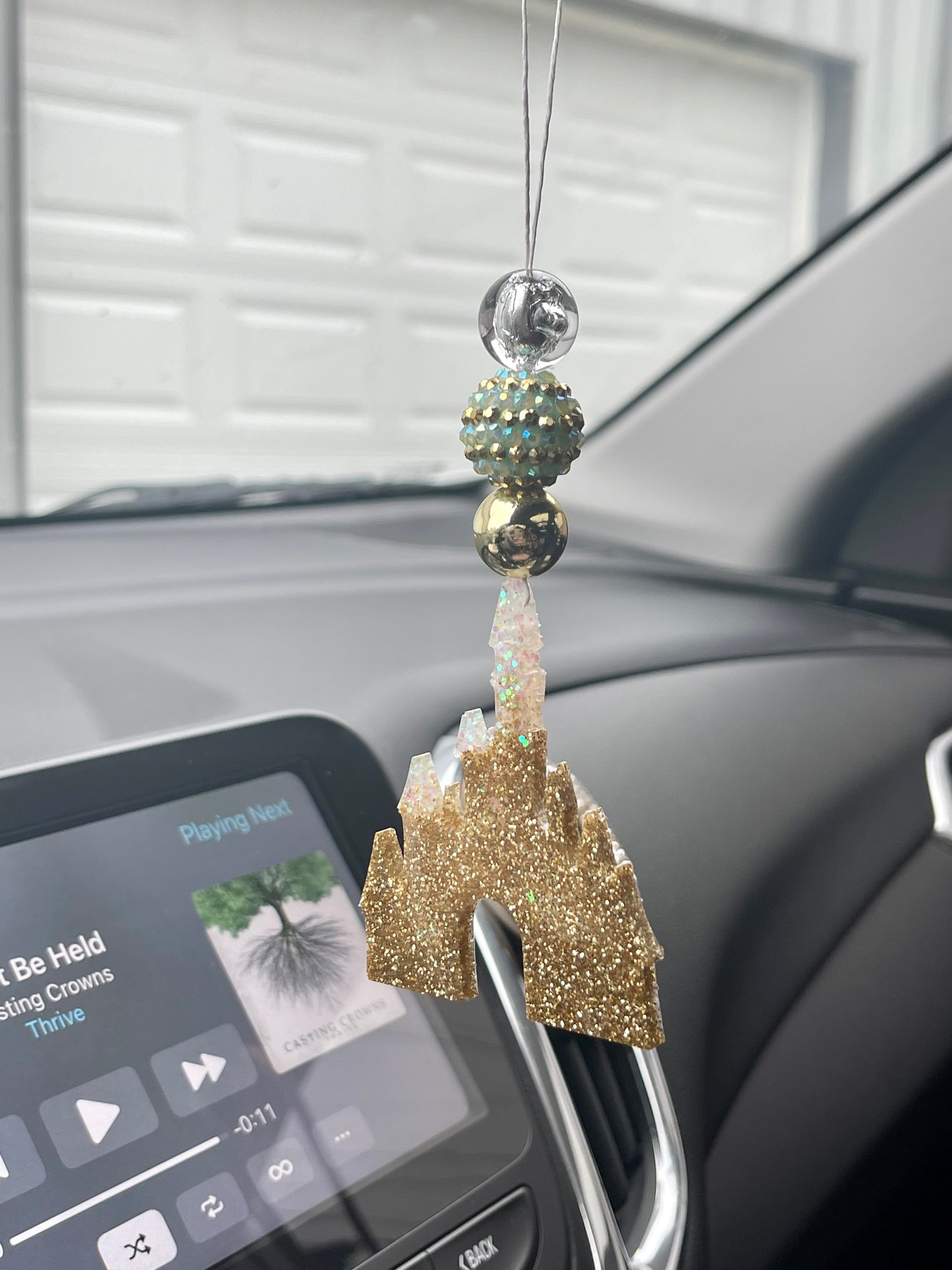 Gold Castle Car Charm