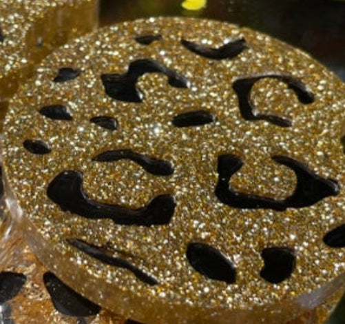 Cheetah Print Car Koasters