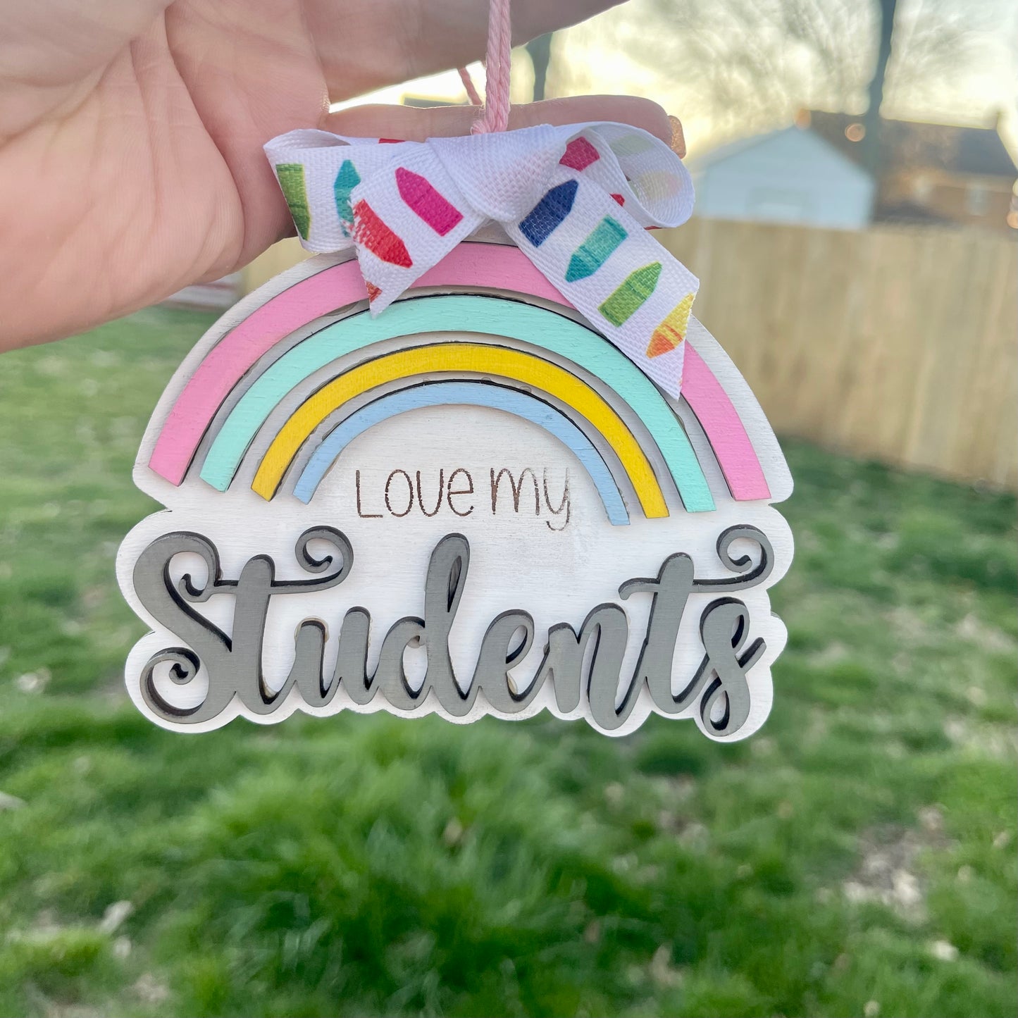 Love my Students Car Charm
