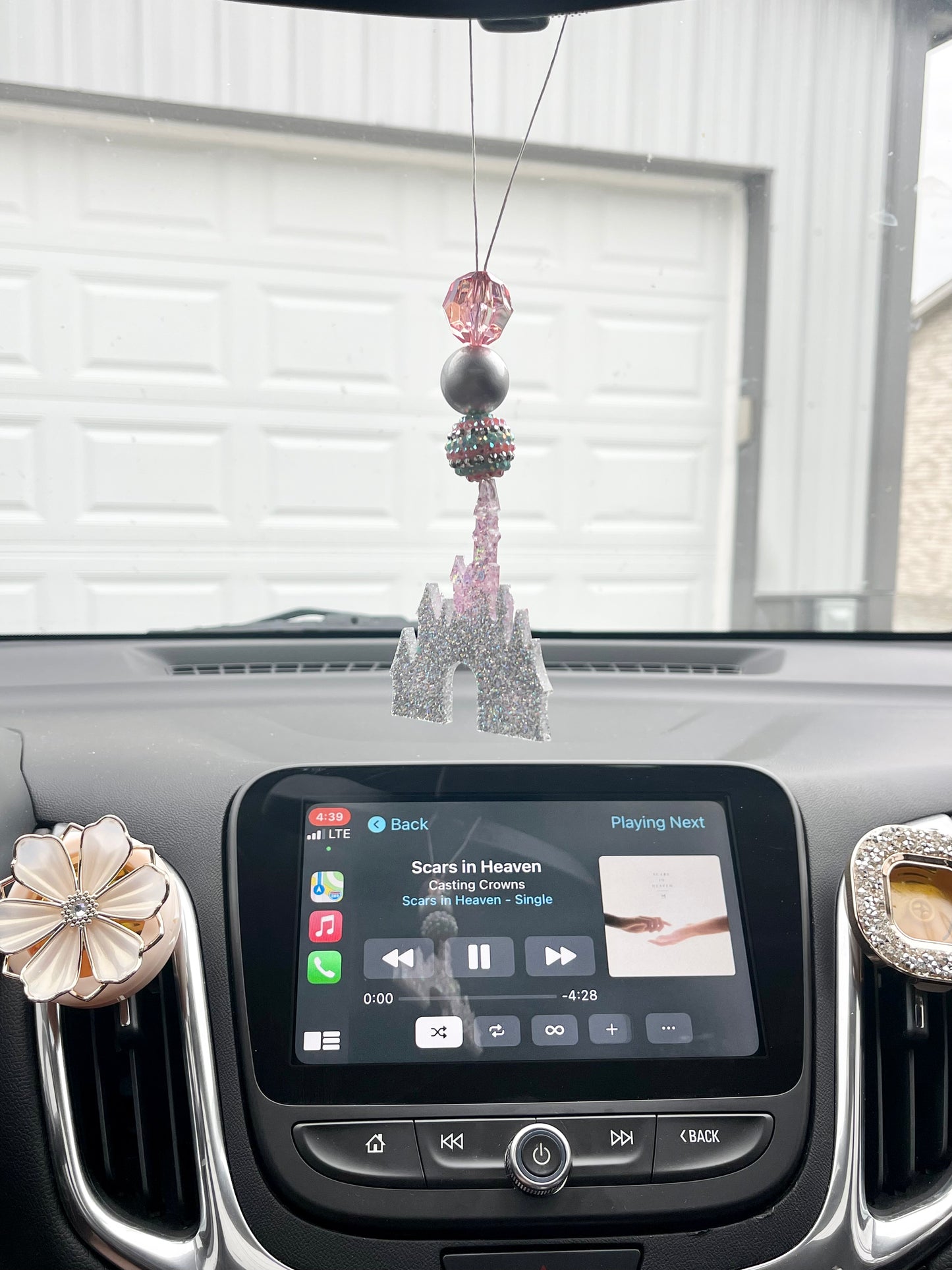 Pink Castle Car Charm