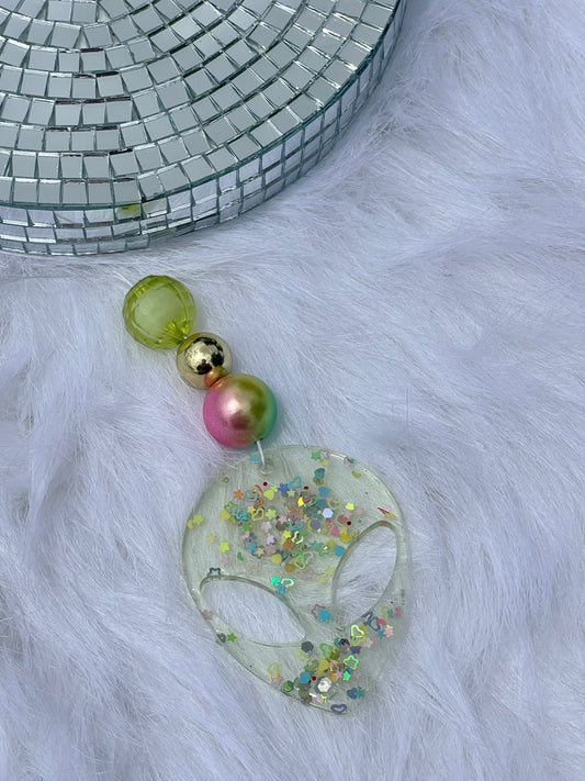 Colorful Alien Car Charm