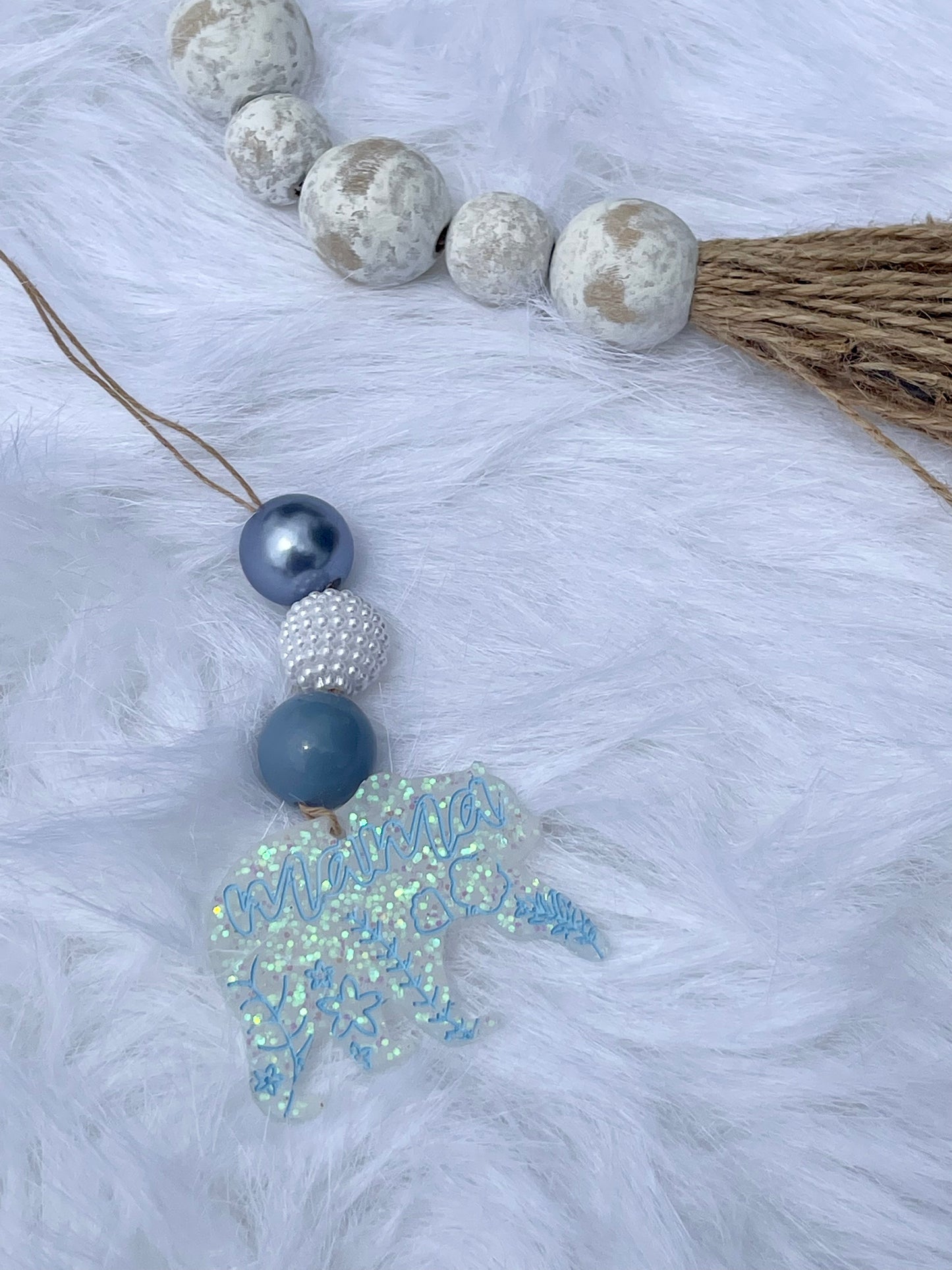Blue Mama Car Charm