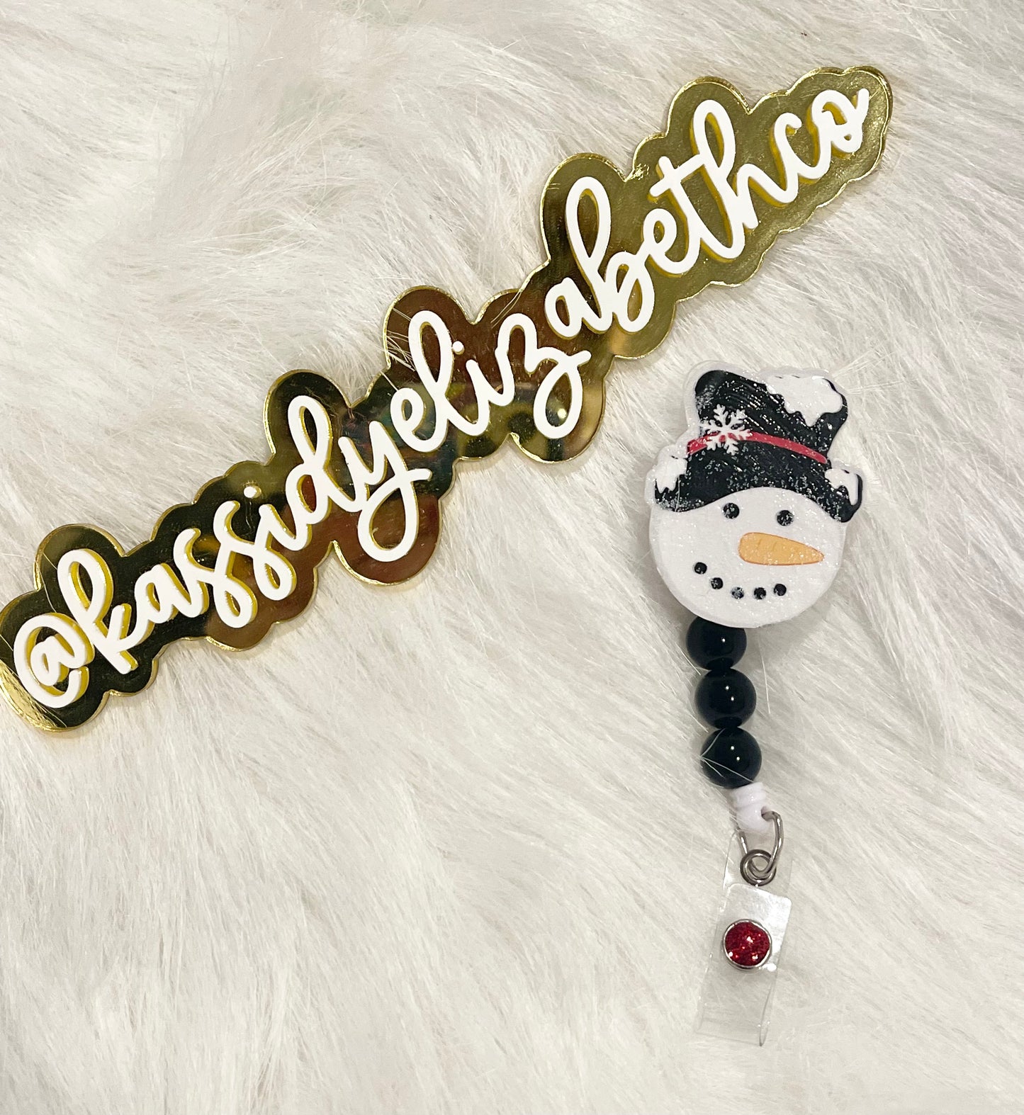 Snowman Badge Reel
