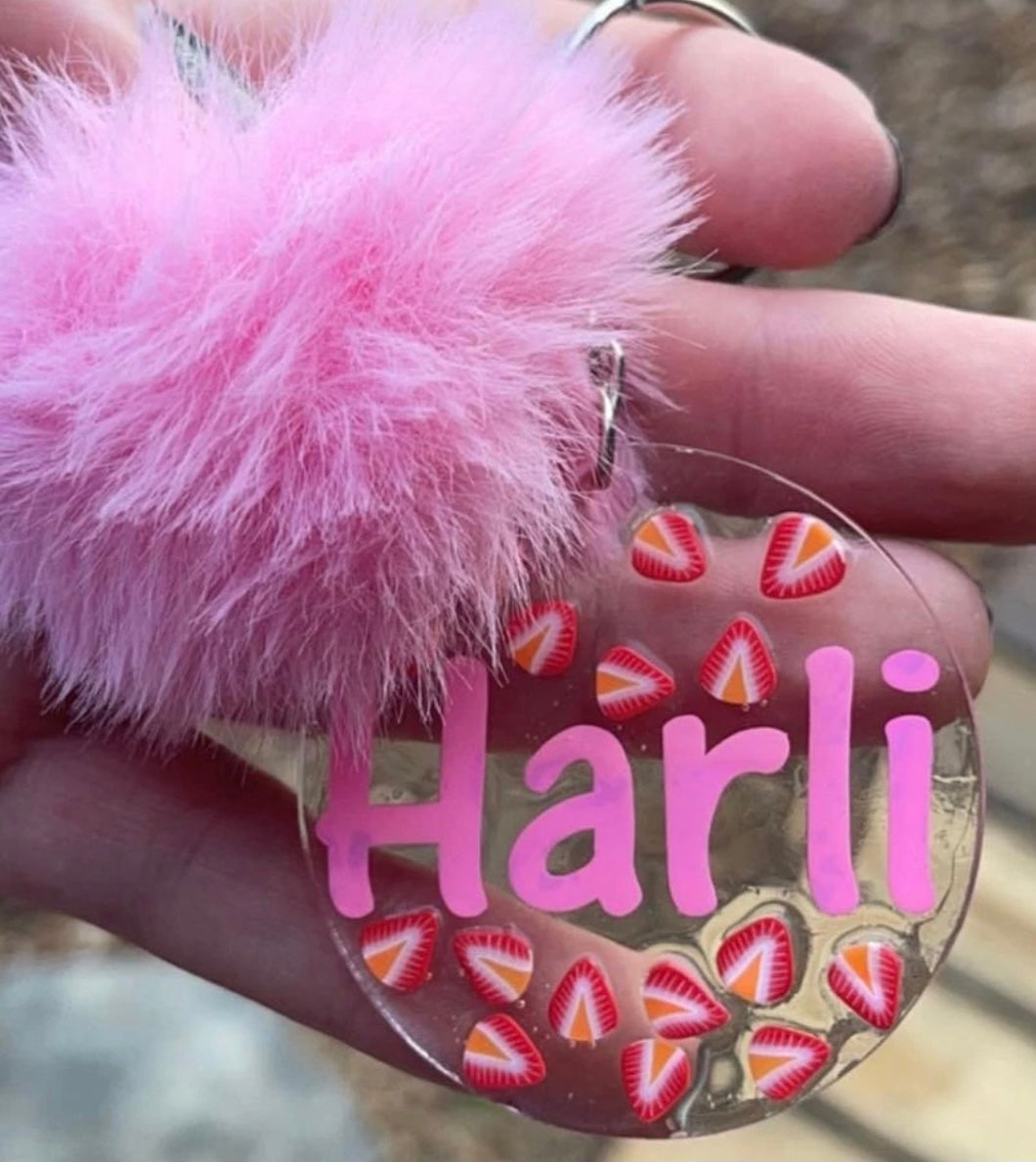 Strawberry Shortcake Acrylic Key Ring