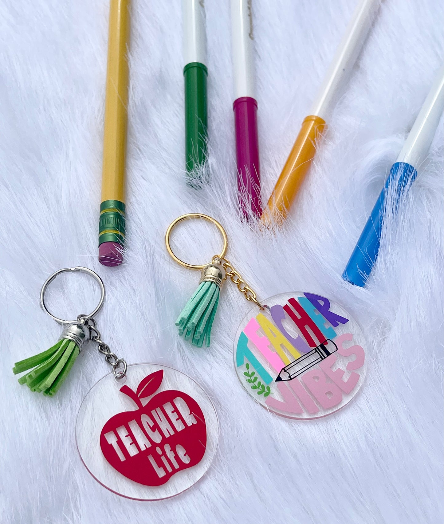Teacher Vibes Teacher Life Key Rings