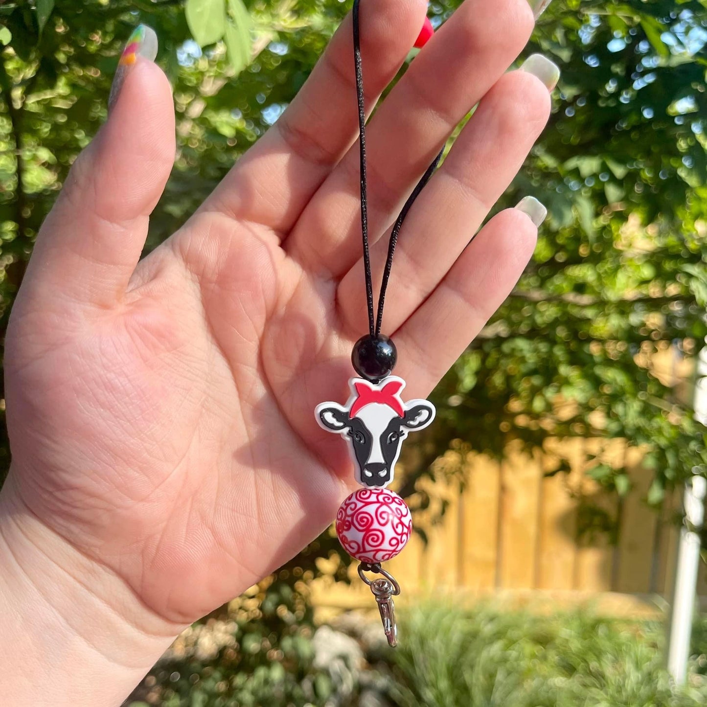 Cow Bow Freshie Charm