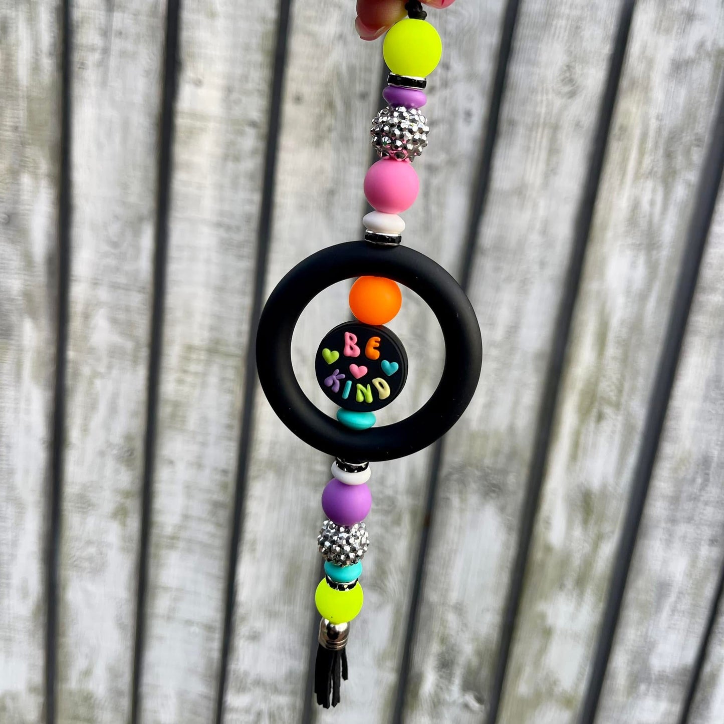 Be Kind Beaded Car Charm