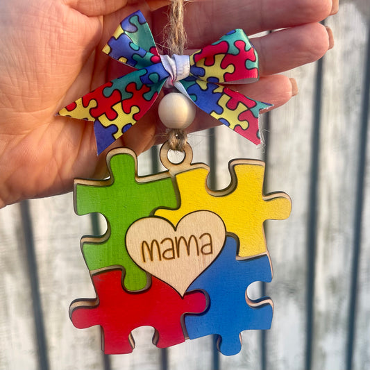 Autism Mama Car Charm